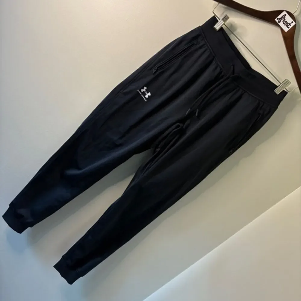Under Armour S Black Jogger Sweatpants Sporty Athletic Athleisure Preppy Running